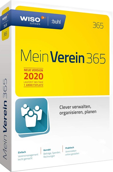 WISO Mein Verein 365 (2020), 1 Jahreslizenz, Vollversion