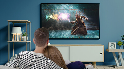 Wirelessly cast media content on 4k UHD HDR TVs and multi-channel sound systems for the best audio-visual experience with your family or significant other.