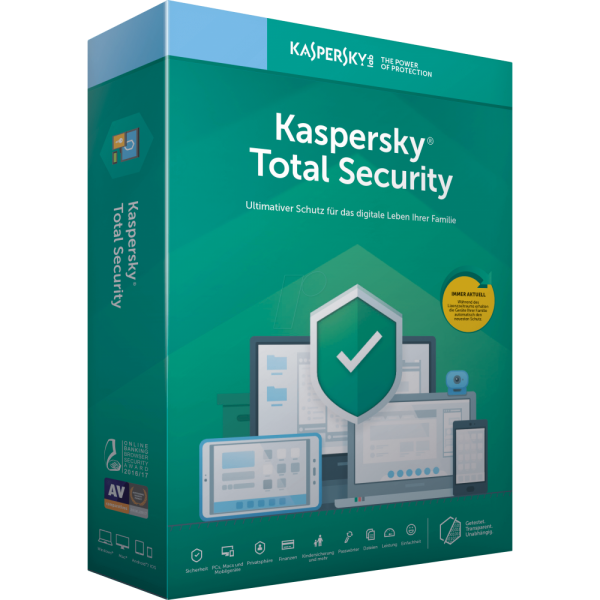Kaspersky Total Security 2022, 5 Geräte, 2 Jahre Vollversion